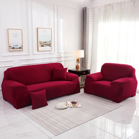 Couch Cover Plum Red 3 Seaters