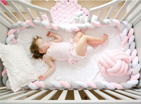 Baby Cot Bumper - Pink - Referdeal