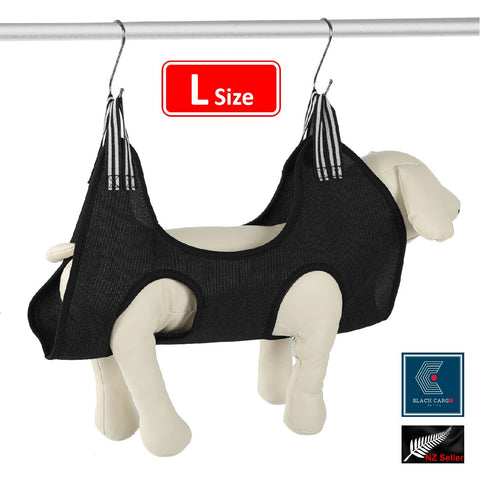 Pet Dog Grooming Hammock Harness Trimming Sling with 2 steel hooks -L Size