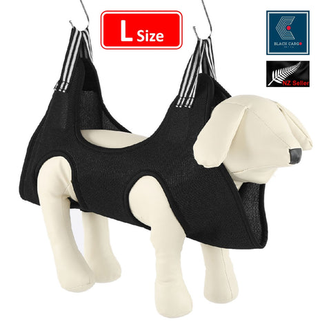 Pet Dog Grooming Hammock Harness Trimming Sling with 2 steel hooks -L Size
