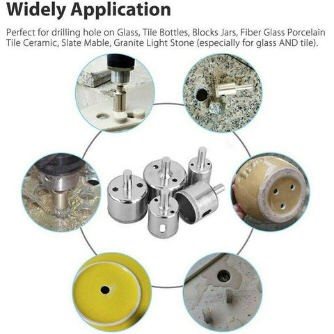 Drill Bits Glass Diamond Hole Saw Stone 6-50mm 30pcs