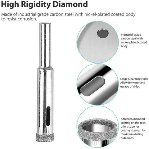 Drill Bits Glass Diamond Hole Saw Stone 6-50mm 30pcs