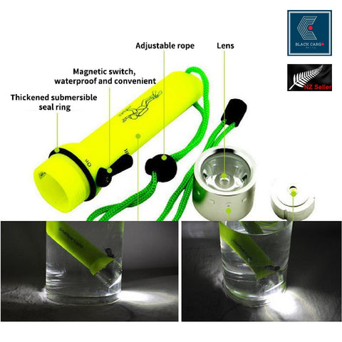 Snorkeling Diving Scuba Safety equipment 180 Lumens Q5 LED Dive Torch