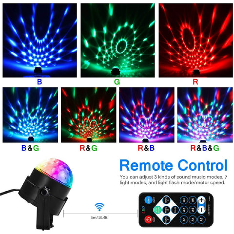 Party Lights with Remote Control Dj Lighting 7 Modes Stage Light Sound Activated