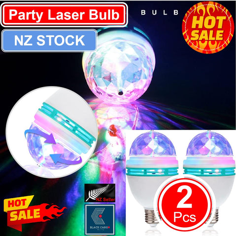 2Pack Rotating Magic Ball Light Party Disco Lights Ball LED Stage Light