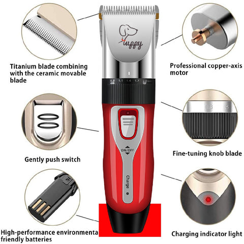 Professional Rechargeable Cordless Pet Hair Grooming Kit