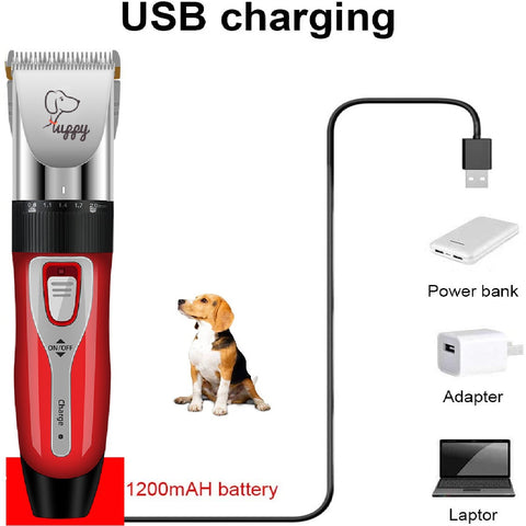 Professional Rechargeable Cordless Pet Hair Grooming Kit