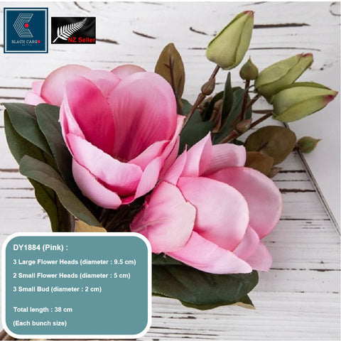 Artificial Silk Flowers Pink Magnolia - Referdeal