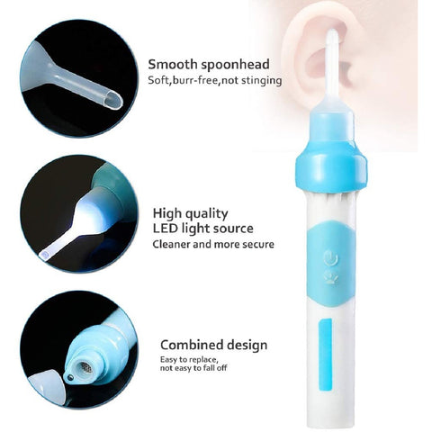 Electric Earwax Removal Kit Tool Safety Spiral Ear Cleaner