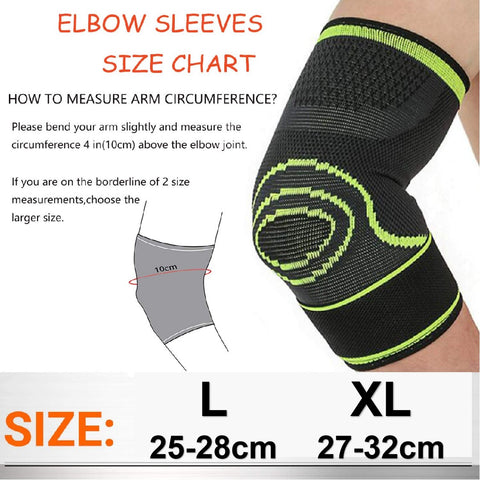 Elbow Brace Compression Sleeve adjustable Strap Tennis Elbow Brace Arm Support-L