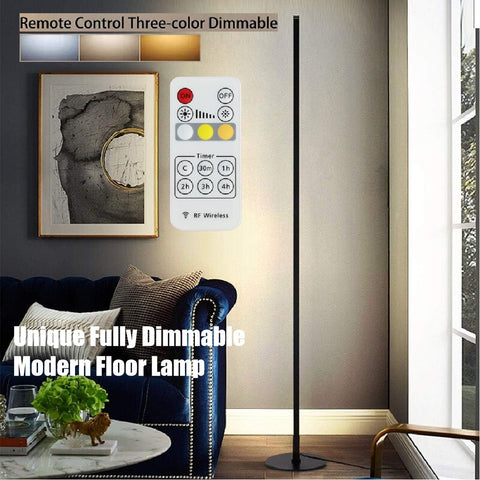 Stylish Modern LED Dimmable Floor Lamp Corner Floor Lamp Remote Control