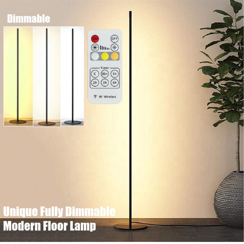 Stylish Modern LED Dimmable Floor Lamp Corner Floor Lamp Remote Control