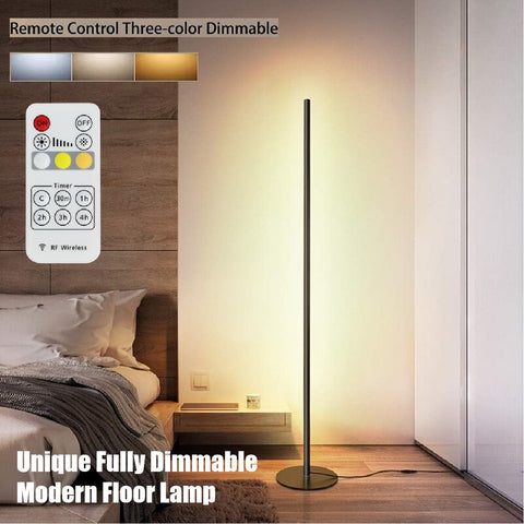 Stylish Modern LED Dimmable Floor Lamp Corner Floor Lamp Remote Control