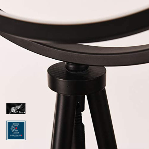 Modern Floor Lamp Rotatable Arc Tall Lamp with Circle Ring LED FloorLamp 3000K