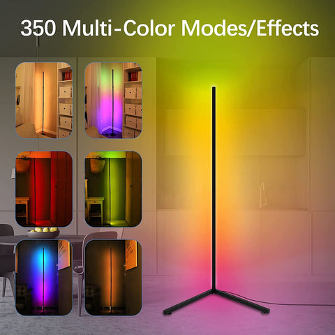 RGB Corner Floor Lamp Color Changing LED Modern Floor Lights with Remote Control