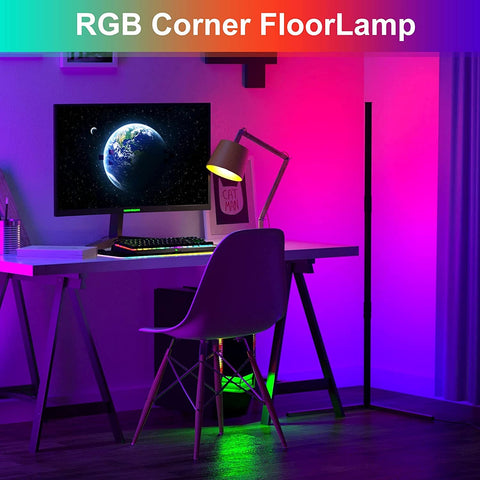 RGB Corner Floor Lamp Color Changing LED Modern Floor Lights with Remote Control