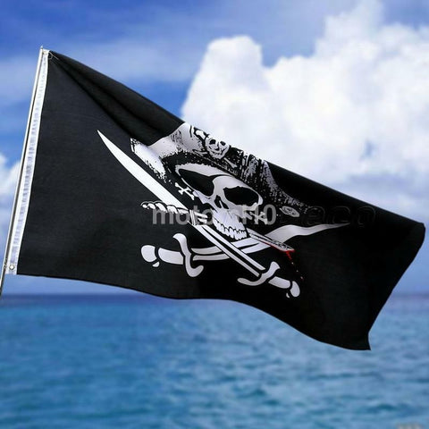 Pirate Flag Black Jolly Roger Jack Rackham Flag