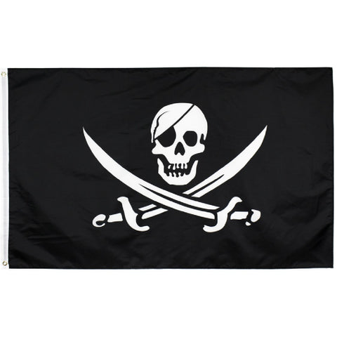 Pirate Flag Black Jolly Roger Jack Rackham Flag 150cm x 90cm