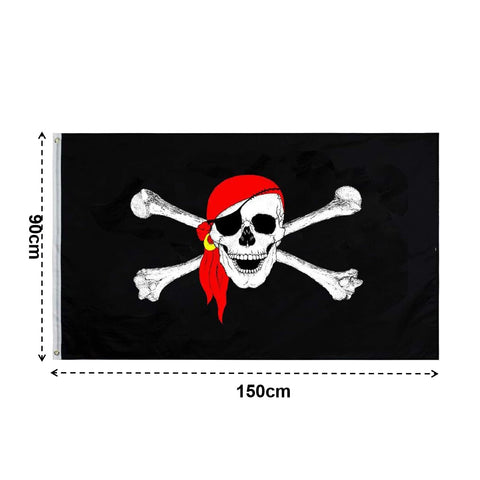 Pirate Flag Jack Rackham Eyelets Skull flag 150cm x 90cm