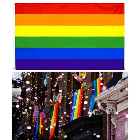 Pride Rainbow Flag LGBTQ Progress Flag 150cm x 90cm