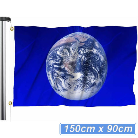 Earth Flag Earth Day Flag Party Flag 150cm x 90cm Polyester with Brass Grommets