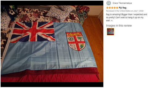 Fiji Flag 90cmx150cm Fijian National Flags with Brass Grommets