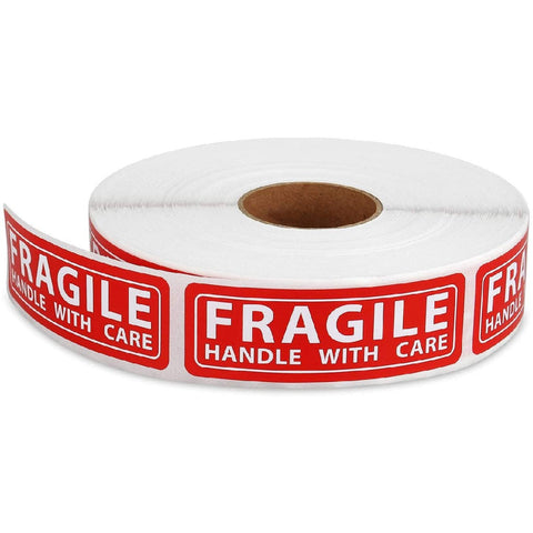 Fragile Stickers 25mm x 76mm 1000 Labels Roll
