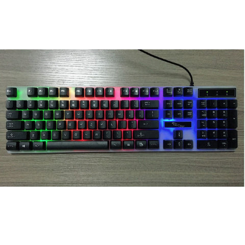 Gaming Keyboard and Mouse G21 Black RGB Color Rainbow LED Backlit 1600 DPI