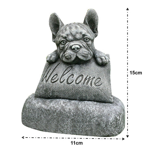 French Bulldog Statue Ornament Outdoor Resin Sculpture Garden Decoration