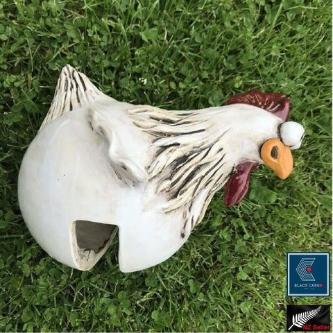 Naughty Farm Chicken Hanging Garden Statue Resin Craft Fence Decorations