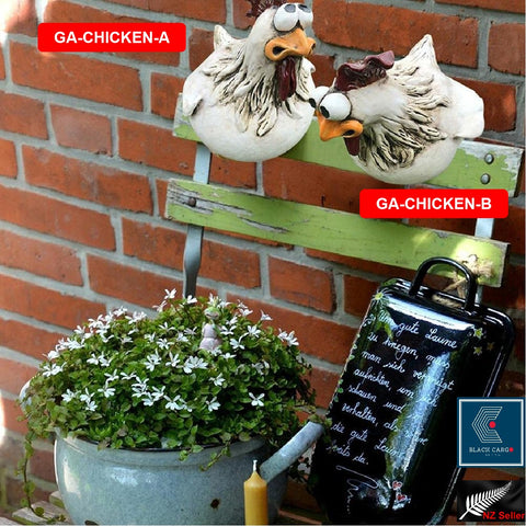 Naughty Farm Chicken Hanging Garden Statue Resin Craft Fence Decorations