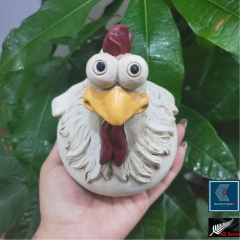 Naughty Farm Chicken Hanging Garden Statue Resin Craft Fence Decorations