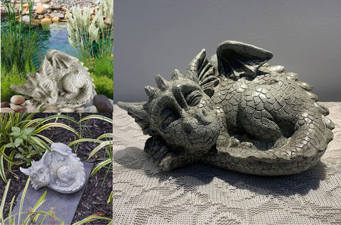 Garden Outdoor Ornament Large Sleepy Dragon Statue ornaments