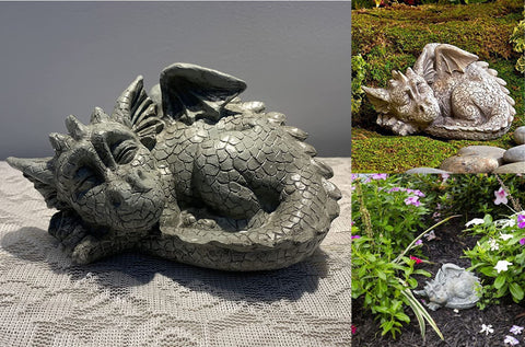 Garden Outdoor Ornament Large Sleepy Dragon Statue ornaments