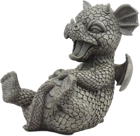 Garden Outdoor Ornament Large Cheering Happy Dragon Statue ornaments