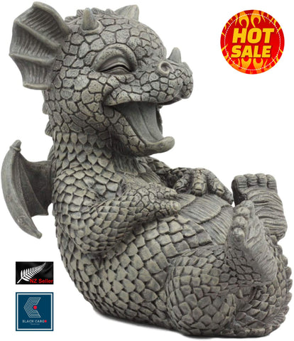 Garden Outdoor Ornament Large Cheering Happy Dragon Statue ornaments