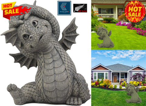 Garden Outdoor Ornament Large Cheering Yoga Dragon Statue ornaments