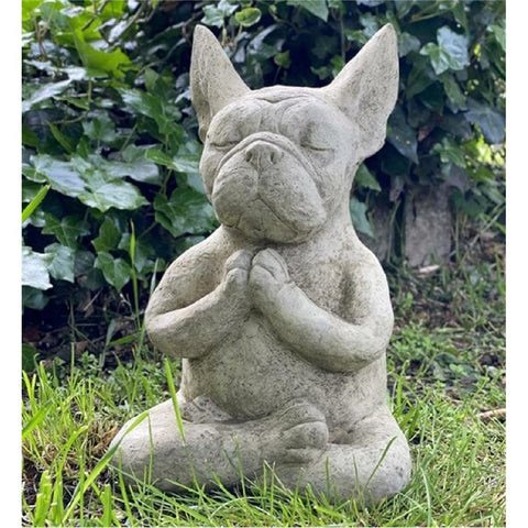 Garden Outdoor Ornament Decorations Resin Yoga Meditation Dog Statue Ornaments