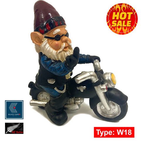 Garden Outdoor Ornament Decorations Resin Gnomes with Motorcycle Statue ornament