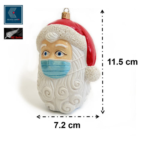 Santa With Face Mask Garden Gnome Garden Statue ornaments Tree hanging decor