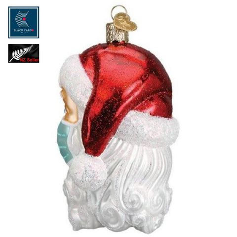 Santa With Face Mask Garden Gnome Garden Statue ornaments Tree hanging decor