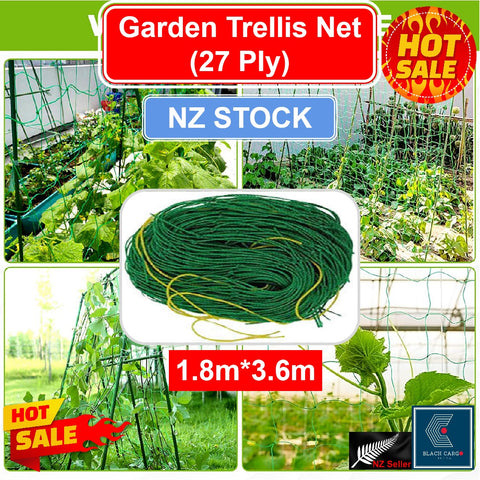Heavy Duty Garden Trellis Netting Climbing Plants 1.8nx3.6m Mesh Plant Support