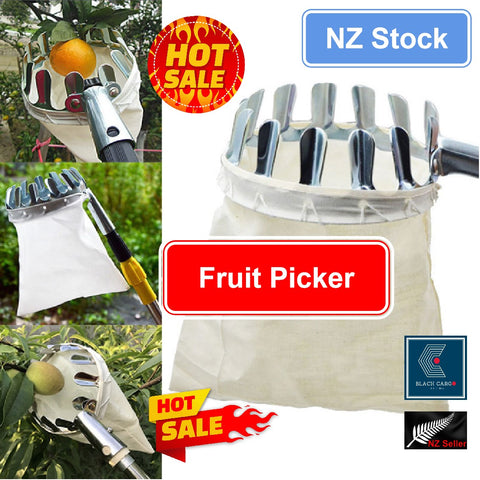 Metal Fruit Picker Tool with Head Basket Graden Fruit Picking Tools