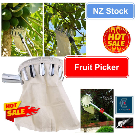 Metal Fruit Picker Tool with Head Basket Graden Fruit Picking Tools