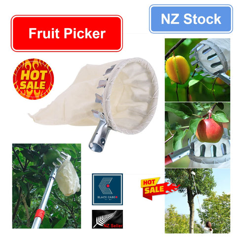 Metal Fruit Picker Tool with Head Basket Graden Fruit Picking Tools