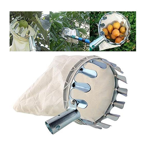 Metal Fruit Picker Tool with Head Basket Graden Fruit Picking Tools