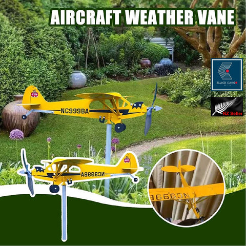 Airplane Weathervane Garden Decoration Sculpture Outdoor Ornaments - Referdeal