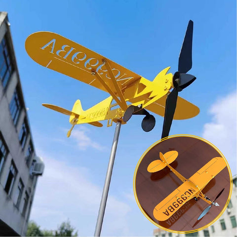 Airplane Weathervane Garden Decoration Sculpture Outdoor Ornaments - Referdeal