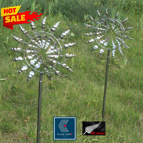 360 Degrees Swivel Large 100cm Wind Spinner Metal Outdoor Sculpture Stake
