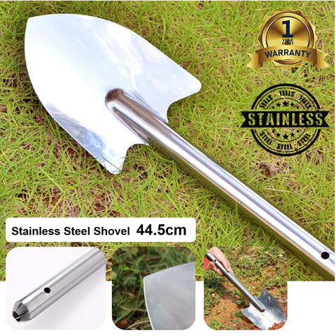 Stainless Steel Garden Tools Hand Shovel Spade Camping Spade Emergency Survival
